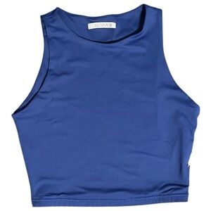 Reoria Blue High Neck Crop Top – Size Small